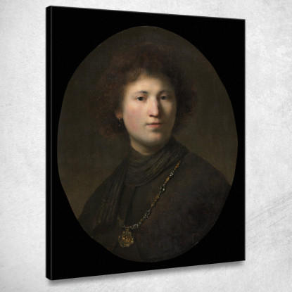 Un Giovane Con Una Catena Rembrandt van Rijn rvr8 quadro stampato su tela