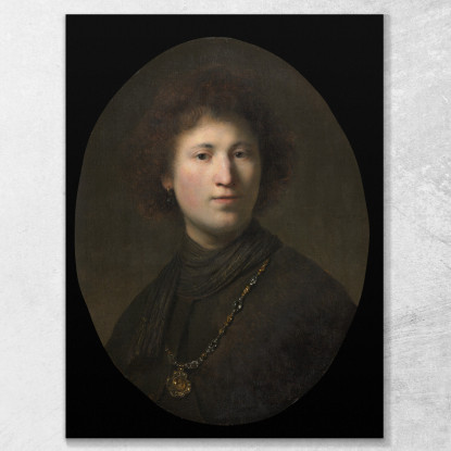 Un Giovane Con Una Catena Rembrandt van Rijn rvr8 quadro stampato su tela