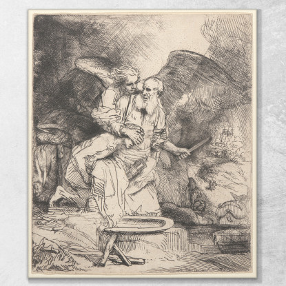 Il Sacrificio Di Abramo Rembrandt van Rijn rvr14 quadro stampato su tela