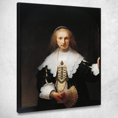 Agata Bas Rembrandt van Rijn rvr15 quadro stampato su tela