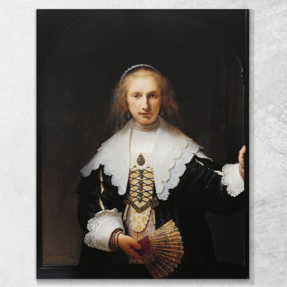 Agata Bas Rembrandt van Rijn rvr15 quadro stampato su tela