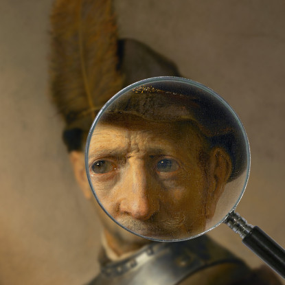 Un Vecchio In Costume Militare Rembrandt van Rijn rvr20 quadro stampato su tela