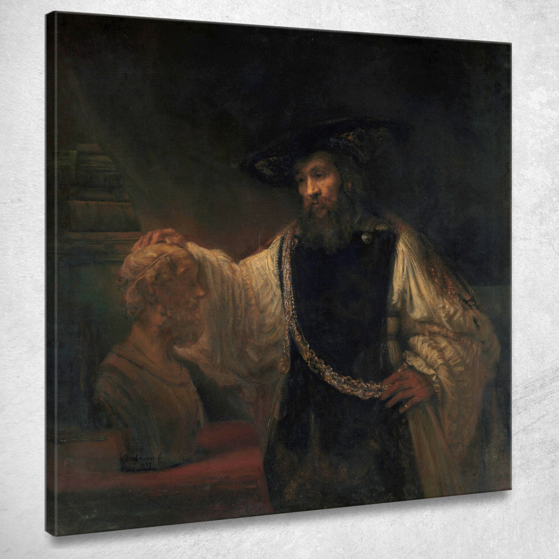 Aristotele Con Un Busto Di Omero Rembrandt van Rijn rvr22 quadro stampato su tela