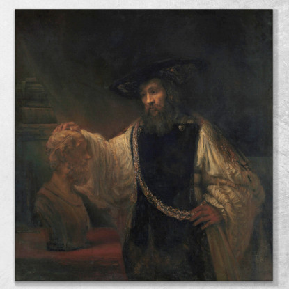 Aristotele Con Un Busto Di Omero Rembrandt van Rijn rvr22 quadro stampato su tela