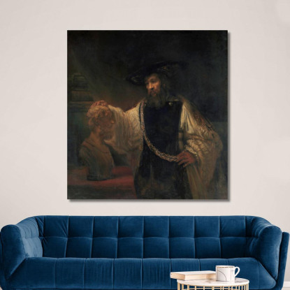 Aristotele Con Un Busto Di Omero Rembrandt van Rijn rvr22 quadro stampato su tela