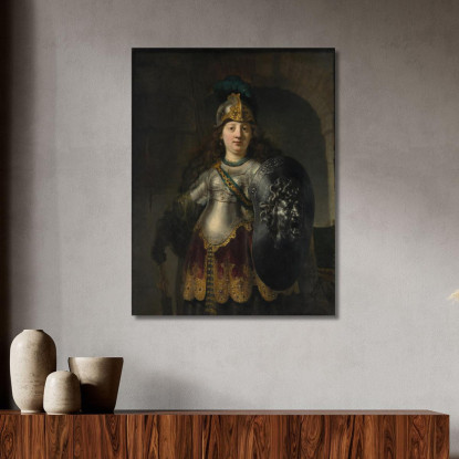 Bellona Rembrandt van Rijn rvr27 quadro stampato su tela