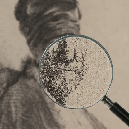 Busto Di Uomo Con Berretto Alto Padre Dell'Artista Rembrandt van Rijn rvr30 quadro stampato su tela