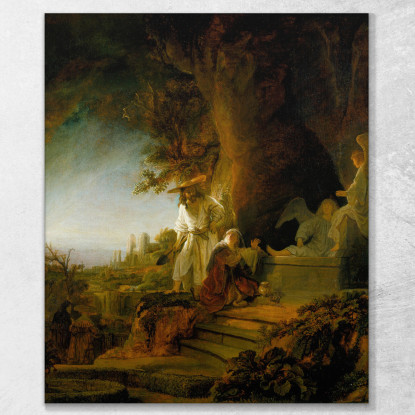 Cristo E Santa Maria Maddalena Al Sepolcro Rembrandt van Rijn rvr33 quadro stampato su tela