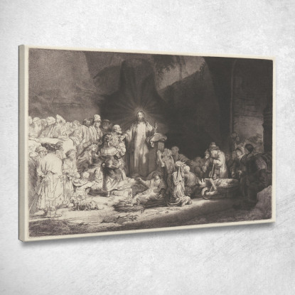 Cristo Guarisce I Malati 2 Rembrandt van Rijn rvr40 quadro stampato su tela