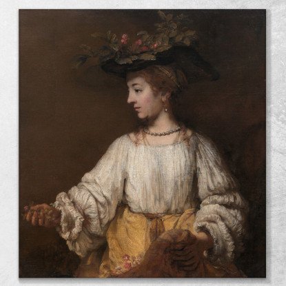 Flora Rembrandt van Rijn rvr55 quadro stampato su tela