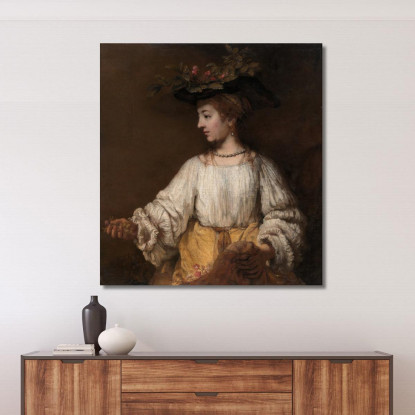 Flora Rembrandt van Rijn rvr55 quadro stampato su tela