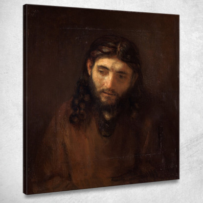 Testa Di Cristo Rembrandt van Rijn rvr60 quadro stampato su tela