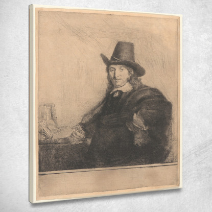 Jan Asselijn Pittore Krabbetje Rembrandt van Rijn rvr66 quadro stampato su tela