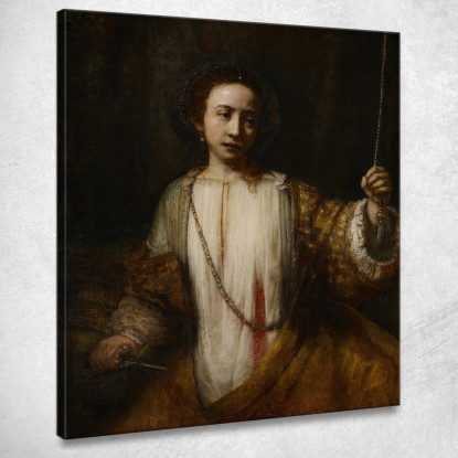 Lucrezia 2 Rembrandt van Rijn rvr87 quadro stampato su tela