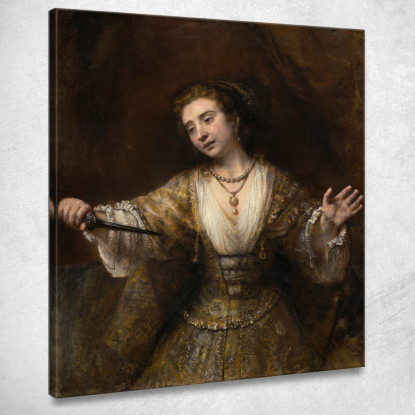 Lucrezia Rembrandt van Rijn rvr88 quadro stampato su tela