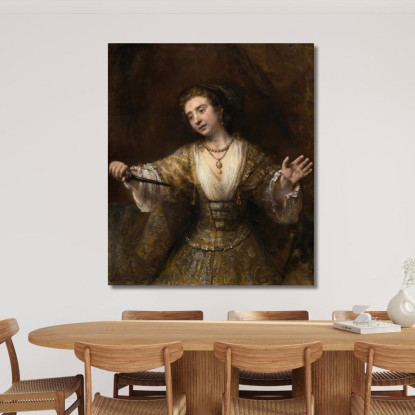 Lucrezia Rembrandt van Rijn rvr88 quadro stampato su tela