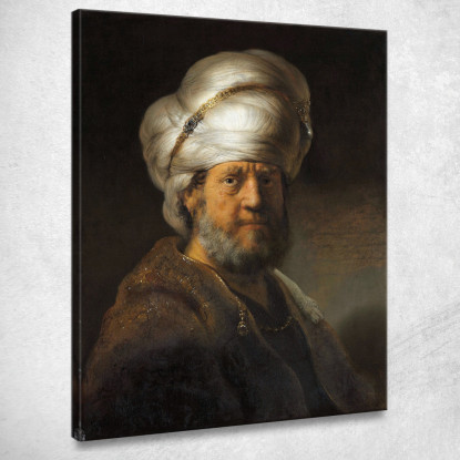 Uomo In Abiti Orientali Rembrandt van Rijn rvr93 quadro stampato su tela