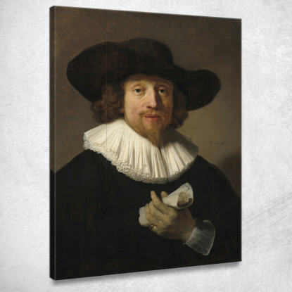 Uomo Con Uno Spartito Rembrandt van Rijn rvr97 quadro stampato su tela