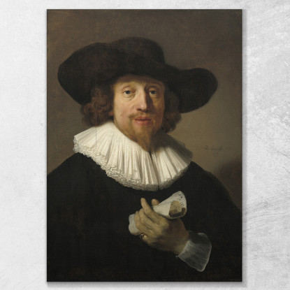 Uomo Con Uno Spartito Rembrandt van Rijn rvr97 quadro stampato su tela