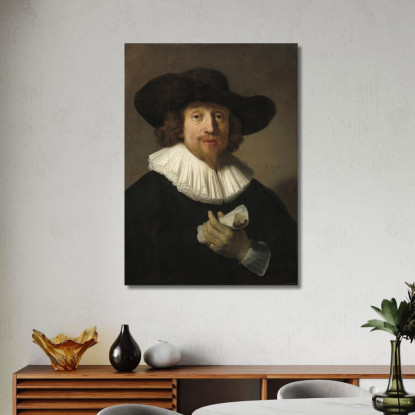 Uomo Con Uno Spartito Rembrandt van Rijn rvr97 quadro stampato su tela