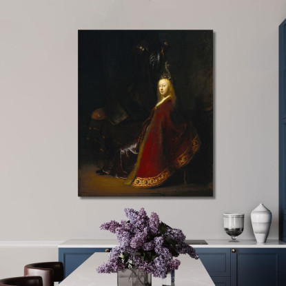 Minerva 2 Rembrandt van Rijn rvr100 quadro stampato su tela
