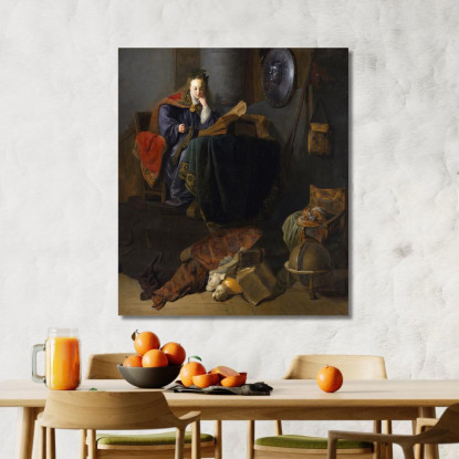 Minerva Rembrandt van Rijn rvr101 quadro stampato su tela