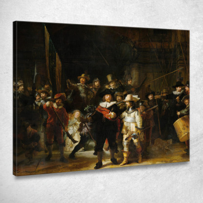 Compagnia Della Milizia Della Guardia Notturna Del Distretto Ii Rembrandt van Rijn rvr105 quadro stampato su tela