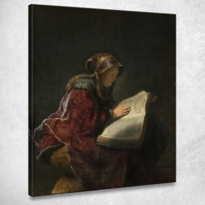 Vecchia Donna Che Legge Rembrandt van Rijn rvr115 quadro stampato su tela