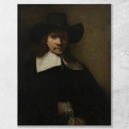 Ritratto D'Uomo 3 Rembrandt van Rijn rvr126 quadro stampato su tela