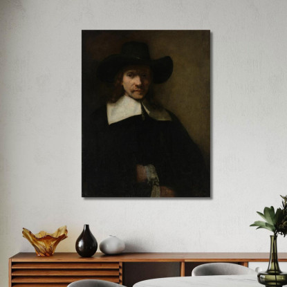 Ritratto D'Uomo 3 Rembrandt van Rijn rvr126 quadro stampato su tela