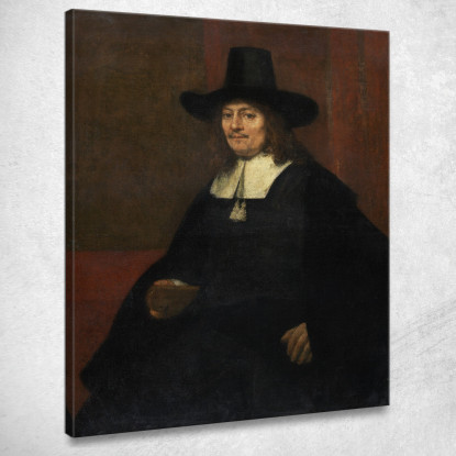 Ritratto Di Un Uomo Con Un Cappello Alto Rembrandt van Rijn rvr129 quadro stampato su tela