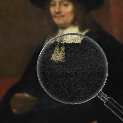 Ritratto Di Un Uomo Con Un Cappello Alto Rembrandt van Rijn rvr129 quadro stampato su tela