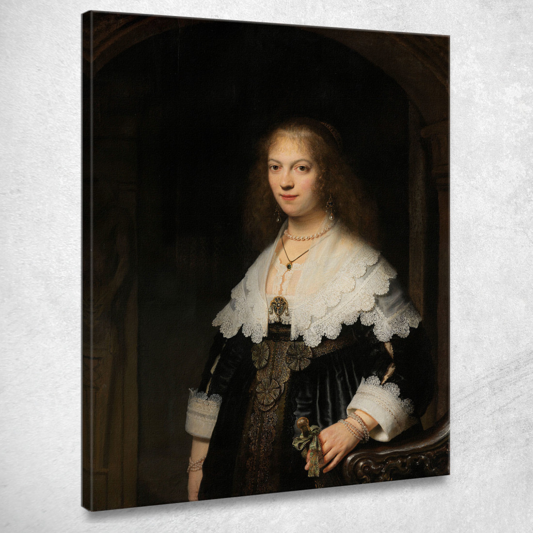 Ritratto Di Una Donna Rembrandt van Rijn rvr133 quadro stampato su tela