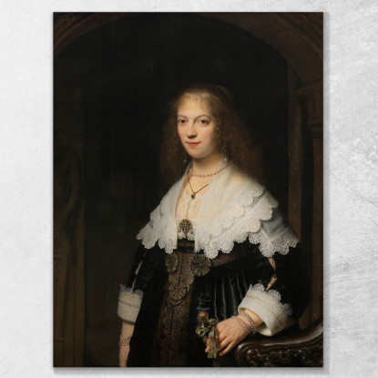 Ritratto Di Una Donna Rembrandt van Rijn rvr133 quadro stampato su tela