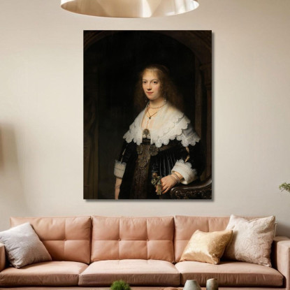 Ritratto Di Una Donna Rembrandt van Rijn rvr133 quadro stampato su tela