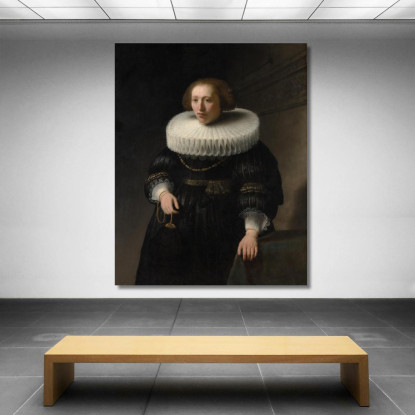 Ritratto Di Una Donna Rembrandt van Rijn rvr134 quadro stampato su tela