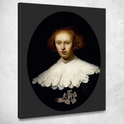 Ritratto Di Una Giovane Donna Rembrandt van Rijn rvr136 quadro stampato su tela