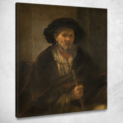 Ritratto Di Un Vecchio Rembrandt van Rijn rvr138 quadro stampato su tela