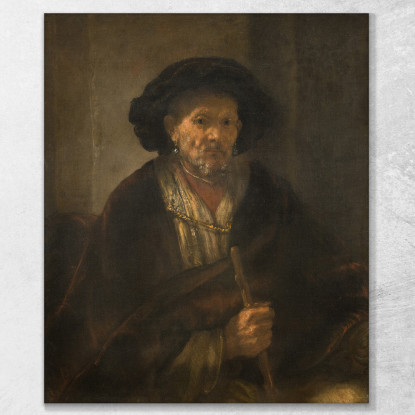 Ritratto Di Un Vecchio Rembrandt van Rijn rvr138 quadro stampato su tela