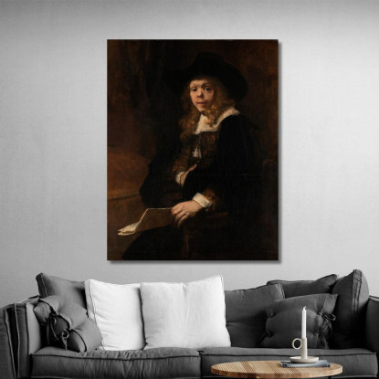 Ritratto Di Gerard De Lairesse Rembrandt van Rijn rvr141 quadro stampato su tela