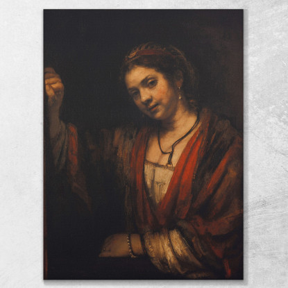 Ritratto Di Hendrickje Stoffels Rembrandt van Rijn rvr143 quadro stampato su tela