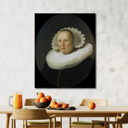 Ritratto Di Maertgen Van Bilderbeecq Rembrandt van Rijn rvr144 quadro stampato su tela