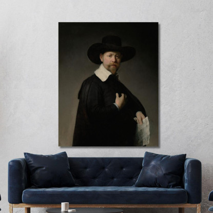 Ritratto Di Martora Looten Rembrandt van Rijn rvr145 quadro stampato su tela