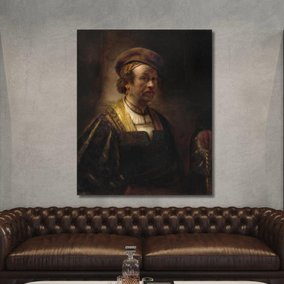 Ritratto Di Rembrandt Rembrandt van Rijn rvr147 quadro stampato su tela