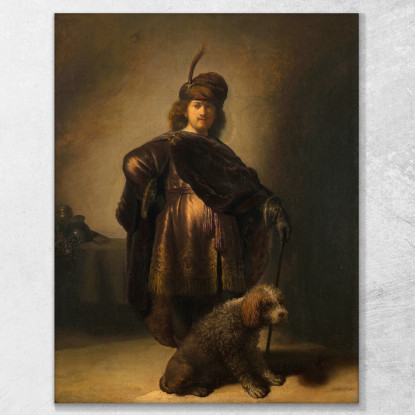 Ritratto Dell'Artista In Costume Orientale Rembrandt van Rijn rvr149 quadro stampato su tela