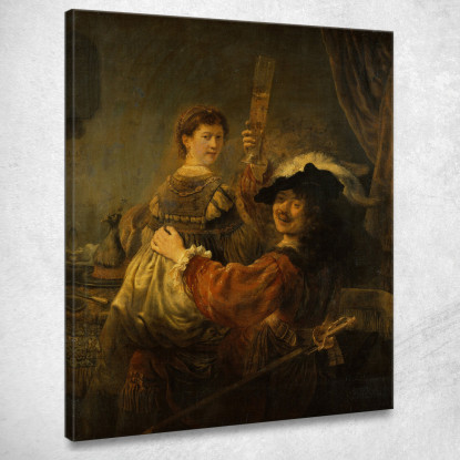 Rembrandt E Saskia Nella Scena Del Figliol Prodigo Rembrandt van Rijn rvr153 quadro stampato su tela