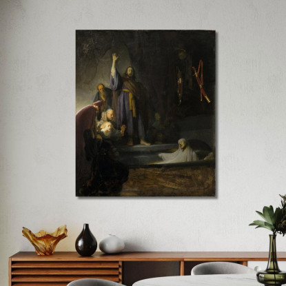 La Resurrezione Di Lazzaro Rembrandt van Rijn rvr158 quadro stampato su tela