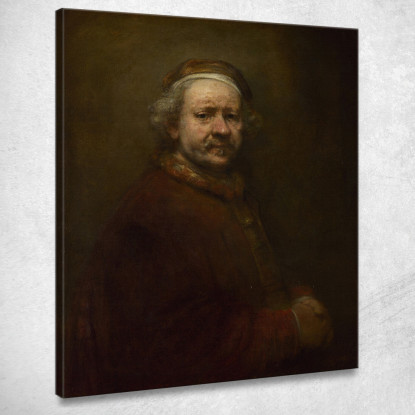 Autoritratto All'Età Di 63 Anni Rembrandt van Rijn rvr159 quadro stampato su tela