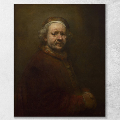 Autoritratto All'Età Di 63 Anni Rembrandt van Rijn rvr159 quadro stampato su tela