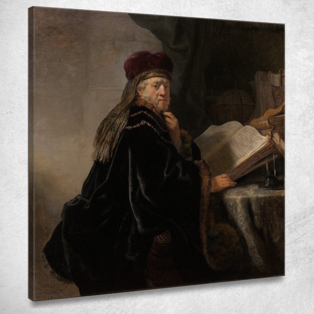 Studioso Nel Suo Studio Rembrandt van Rijn rvr171 quadro stampato su tela